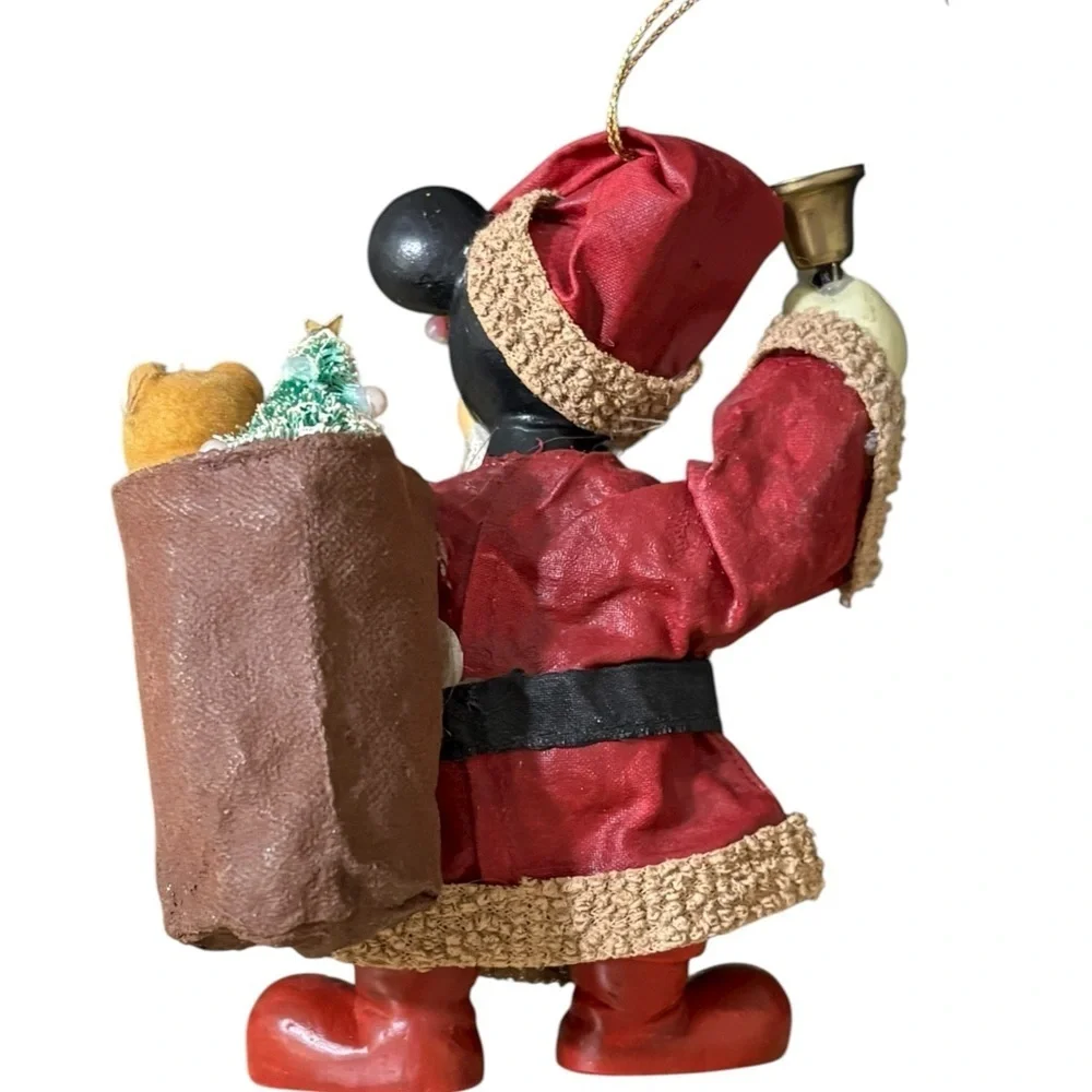 Santa Mickey Mouse Ornament Made in Taiwan Vintage 80’s Disney